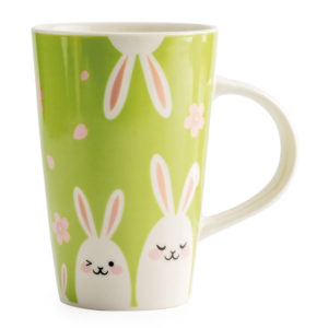 Mug vert Lapins blancs