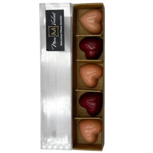 Écrin 5 de Cœurs Chocolatés – Collection Saint-Valentin